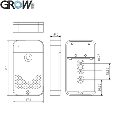 GROW Black Plastic Battery Case Enclosure Easy Installation For Door Access Control Electronic Cabinet Lock