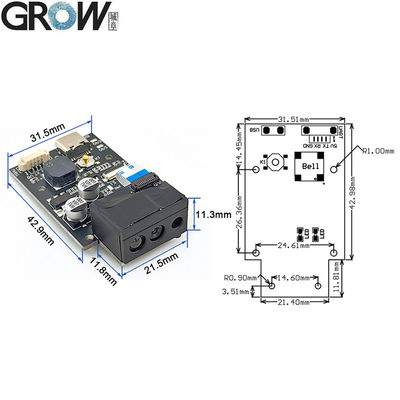 Grow GM69PRO 1280*800 CMOS OCR / 1D / 2D Barcode Scanner Module Support Ocr Passport Code