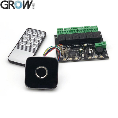 برد کنترل از راه دور مادون قرمز اثر انگشت GROW K219-A+R502-AW برای کنترل دسترسی به درب، خروجی رله زمان‌بندی قابل برنامه‌ریزی
