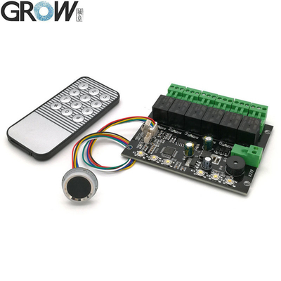 برد کنترل از راه دور مادون قرمز با 6 رله GROW K219-A+R502-A DC12V، رله زمانی قابل برنامه ریزی، اثر انگشت